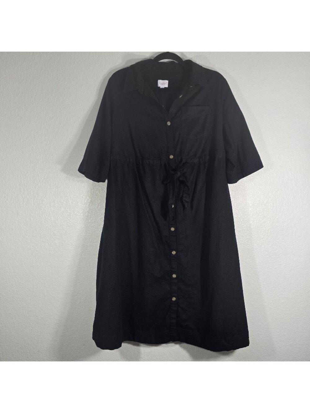 Ingrid Isabel Maternity Shirt Dress Women Size Medium Button Down Tie Waist